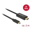 Cavo USB Type-C maschio - HDMI maschio (DP Alt Mode) 4K 60 Hz 2 m nero