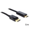 Cavo Displayport 1.1 maschio - High Speed HDMI-A maschio passivo 5 m nero