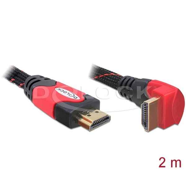 Cavo High Speed HDMI con Ethernet – HDMI A maschio - HDMI A maschio angolato 4K 2 m