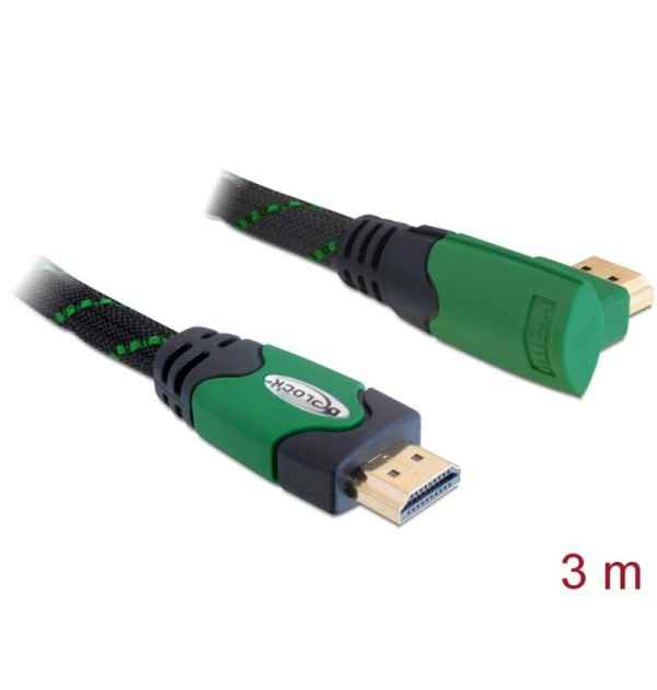 Cavo High Speed HDMI con Ethernet – HDMI A maschio - HDMI A maschio angolato 4K 3 m