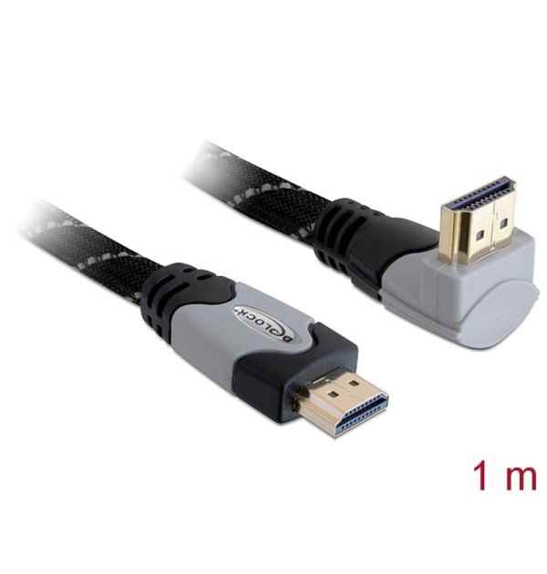 Cavo High Speed HDMI con Ethernet – HDMI A maschio - HDMI A maschio angolato 4K 1 m