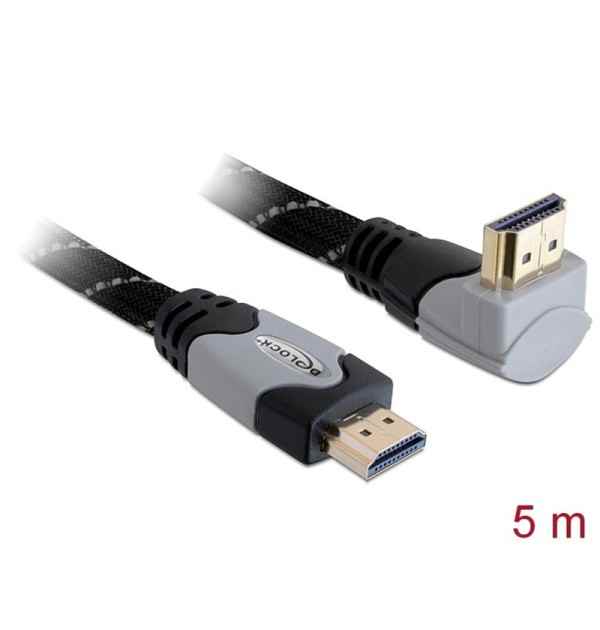 Cavo High Speed HDMI con Ethernet – HDMI A maschio - HDMI A maschio angolato 4K 5 m